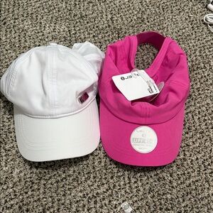 Layer 8 White and Pink Hats